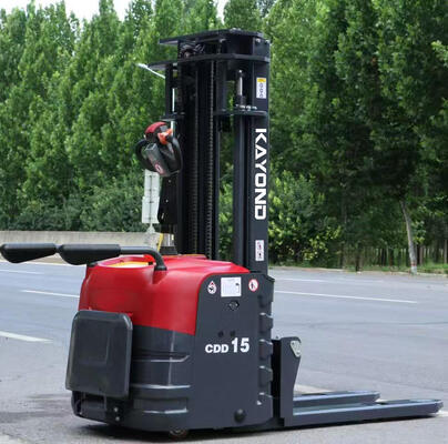 Dual Lift Electric Stacker 2 Ton Capacity 3 Meter Lift Built for Space Limited Storage Areas