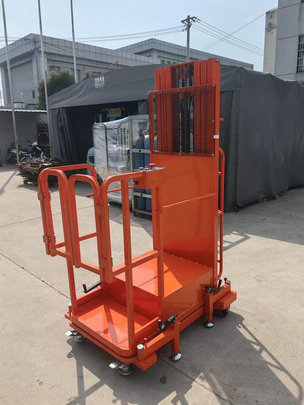 Belift 200kg Battery Powered Mobile Cargo Goods Handling Semi Electric Stock Order Picker Trolley