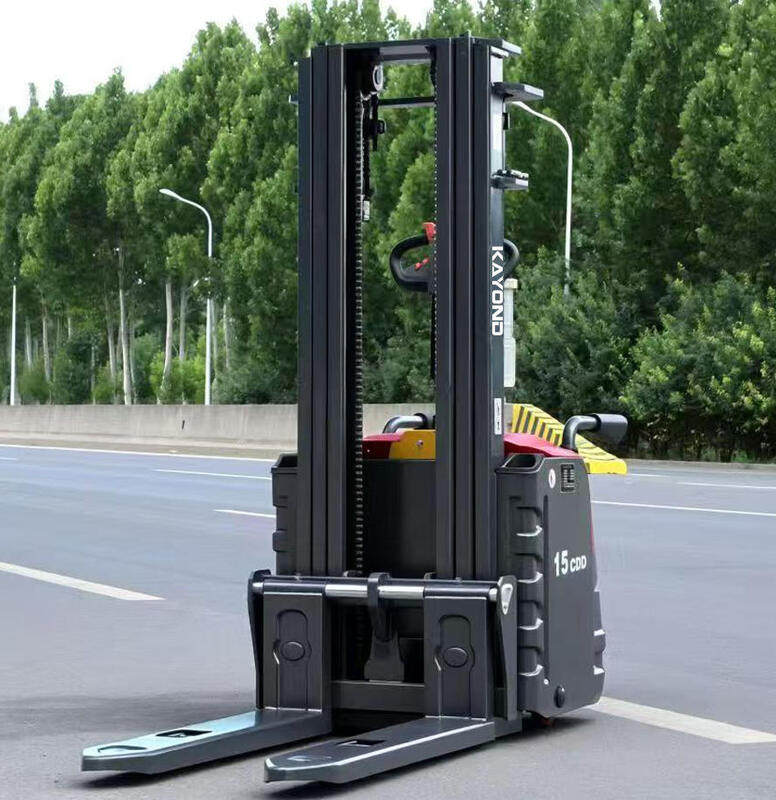 Dual Lift Electric Stacker 2 Ton Capacity 3 Meter Lift Built for Space Limited Storage Areas