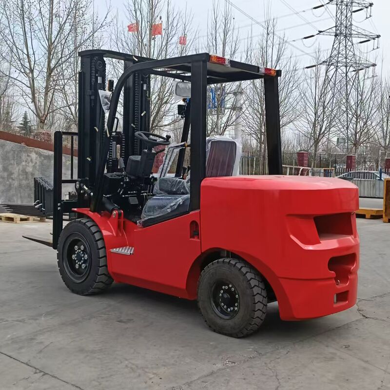 2-3.5 Ton diesel Forklift Truck Full Free Lift Triple Mast Wide Vision Automatic Transmission Solid Tires