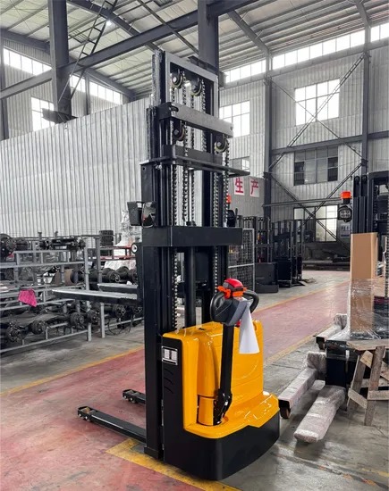 Electric Pallet Stacker Walkie Forklift with 550/680mm Fork Width 24/80ah Battery and 1070mm Fork Length
