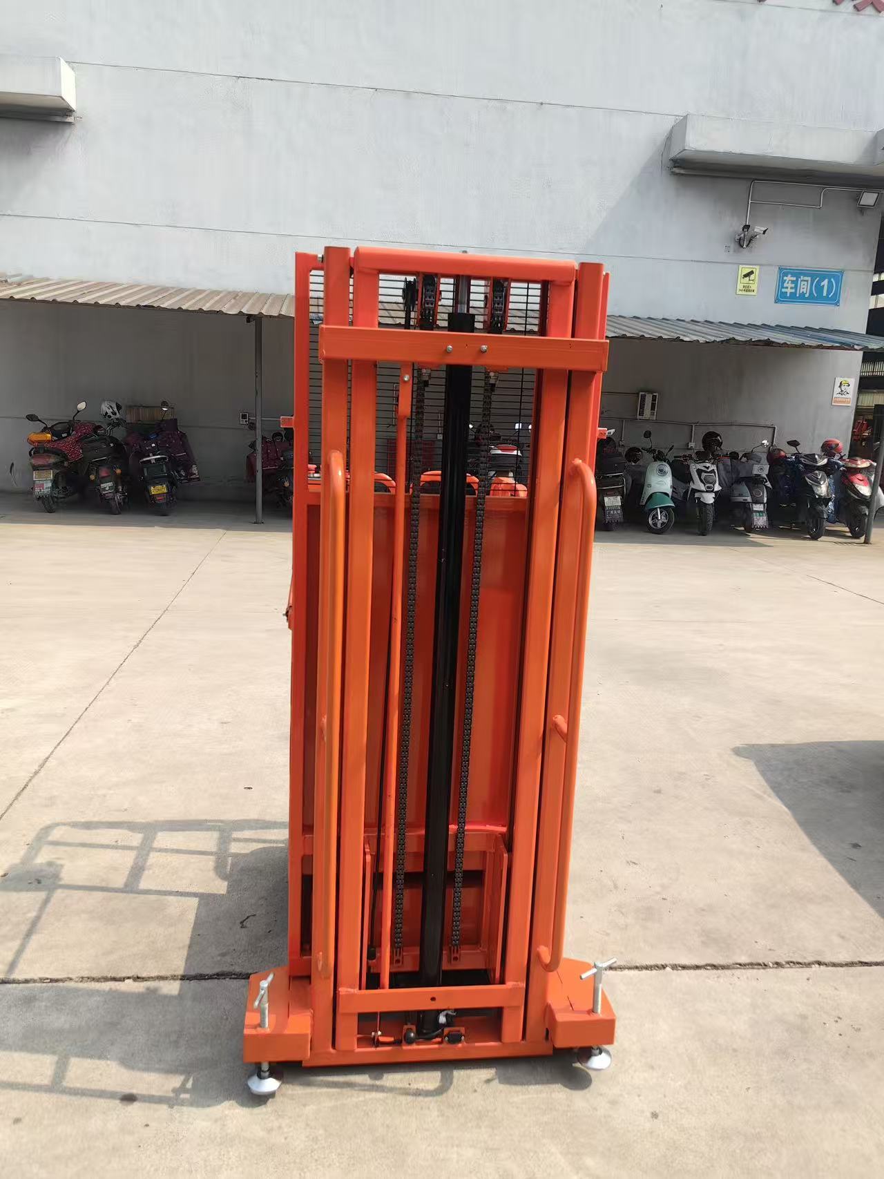 Belift 200kg Battery Powered Mobile Cargo Goods Handling Semi Electric Stock Order Picker Trolley