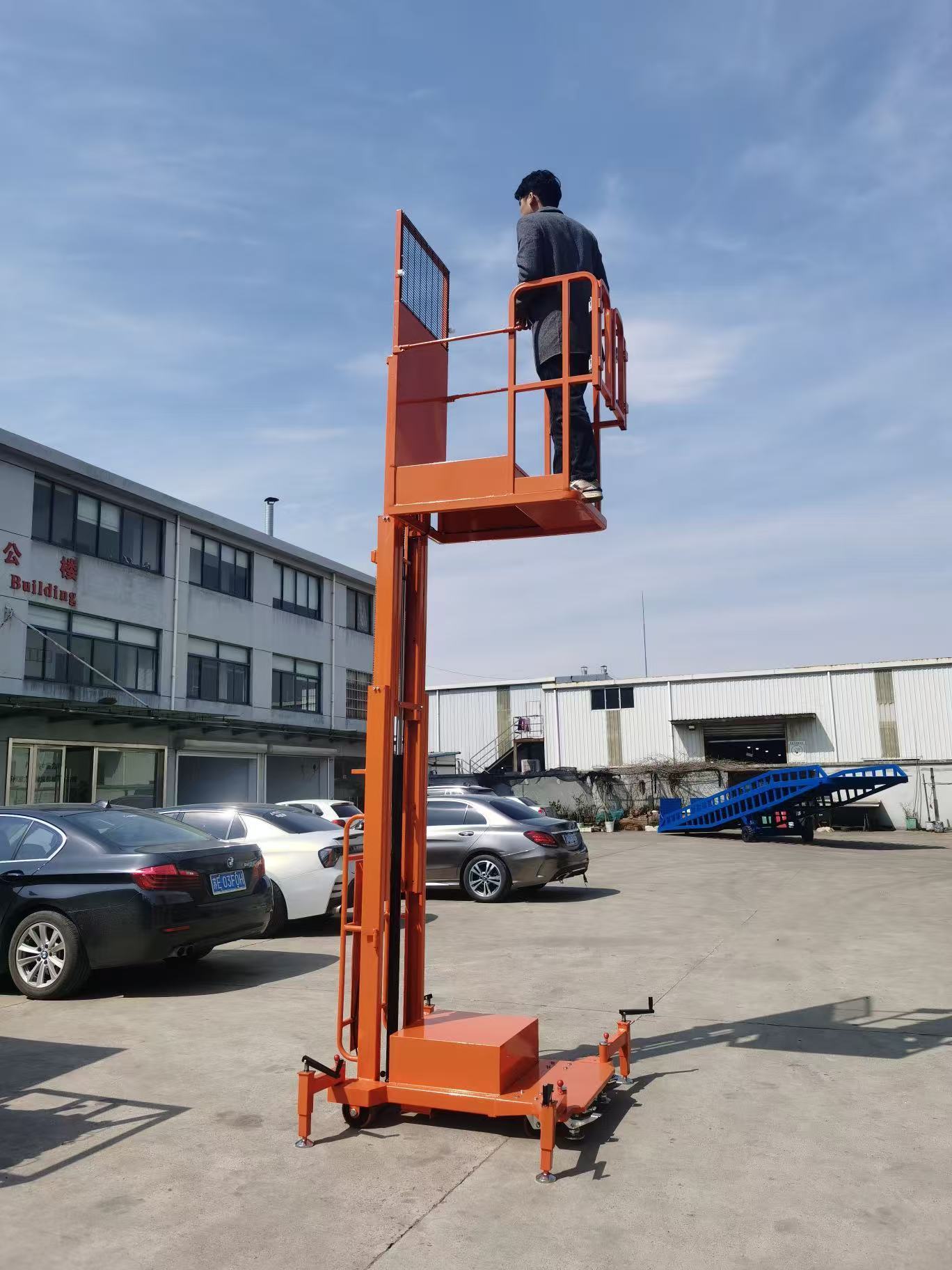 Electric Mini Order Picker with Dual Foot Pedals for Narrow Shop Aisles