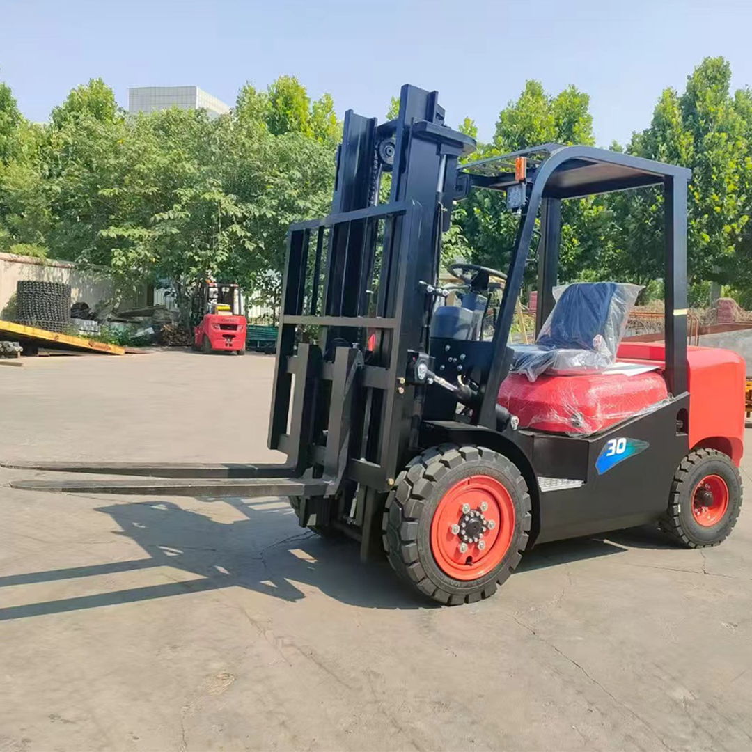 2-3.5 Ton diesel Forklift Truck Full Free Lift Triple Mast Wide Vision Automatic Transmission Solid Tires